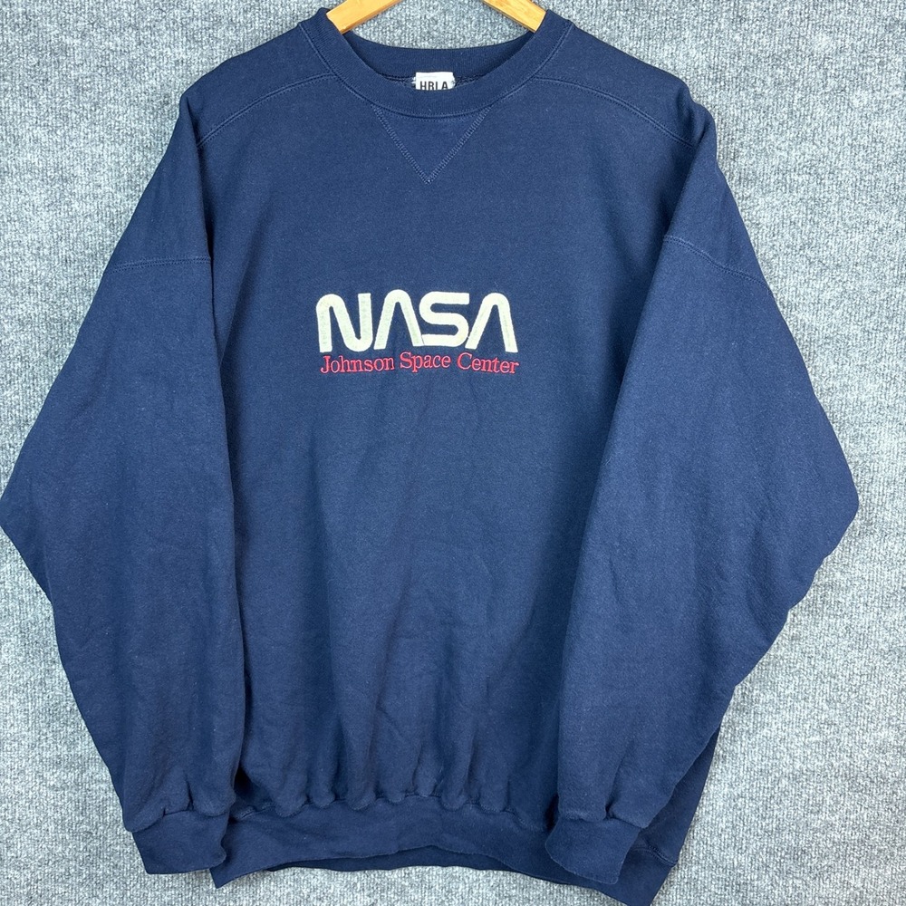 VTG NASA Johnson Space Center XL Crewneck Sweatshirt Heavyweight Baggy Fleece